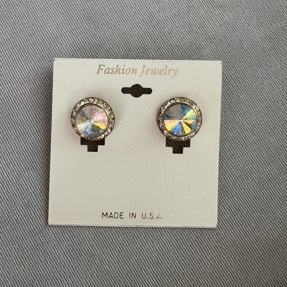 Fashion Jewelry Elegant Silver Crystal Earrings